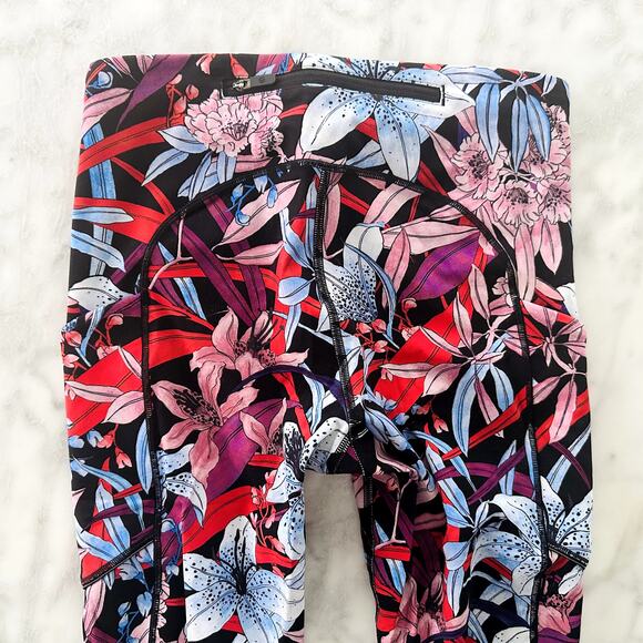 Lululemon Speed Up Crop *21" 4 Lush Lillies Multi #W6AL4S Luxtreme Run Gym - Picture 5 of 6